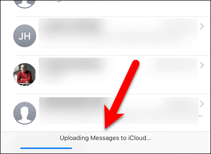 Sõnumite üleslaadimine iOS-i iCloudi