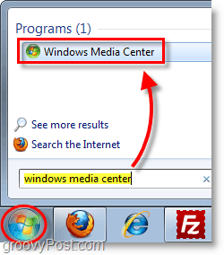 Windows 7 Media Center - avage Windowsi meediumikeskus