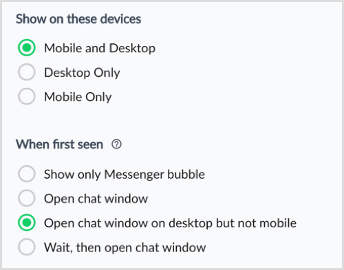 ManyChat näitab nendes seadmetes