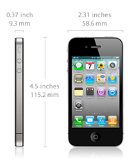 iPhone 4 suuruse üksikasjad