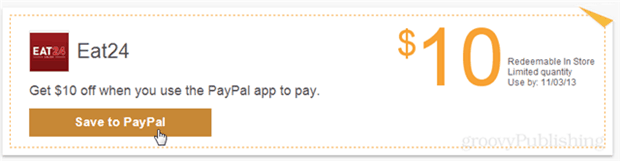 Saate $ 10 tasuta ükskõik millises restoranis Eat24, kasutades PayPali rakendust
