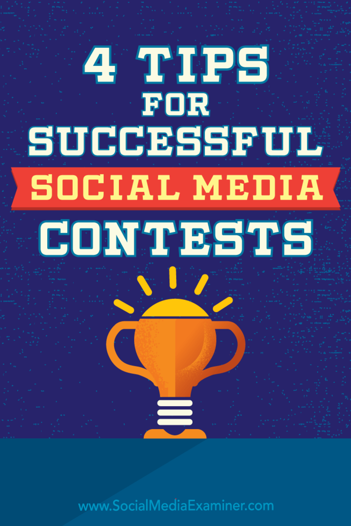James Schereri 4 nõuannet edukaks sotsiaalmeediakonkursiks sotsiaalmeedia eksamil.