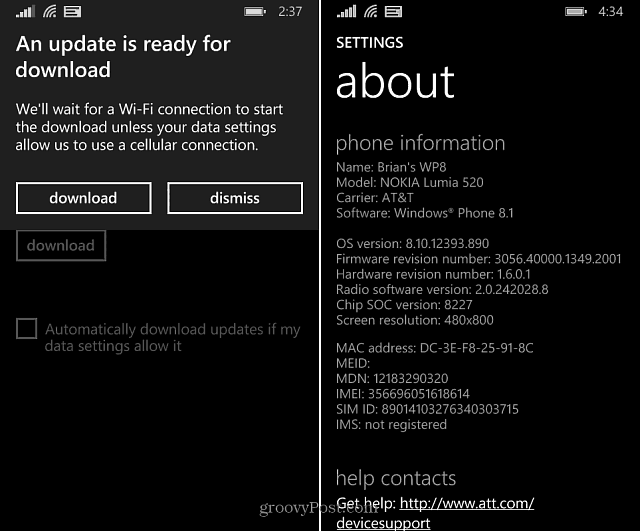 Windows Phone 8.1 eelvaade saab uue värskenduse