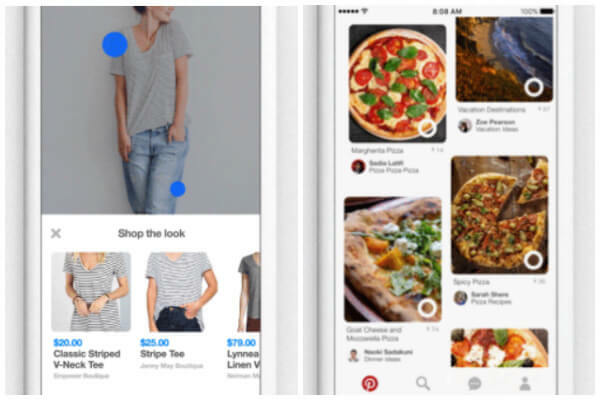 Pinterest tõi välja ka kaks uut nuppu: Shop the Look ja Instant Ideas, et hõlbustada ideede leidmist kogu Pinteresti ja ümbritsevast maailmast.