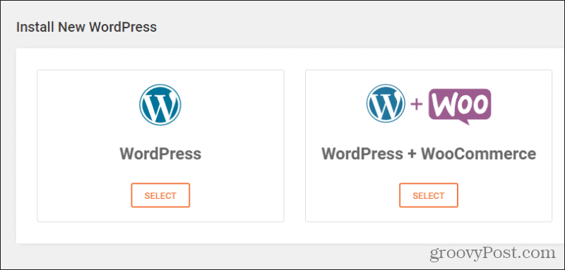 WordPress ühe klõpsuga install