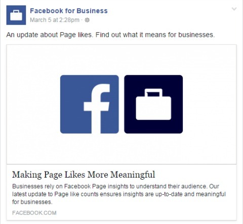 Facebooki ärilehe meeldimine