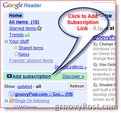 Kuidas Google Readerisse lisada RSS-voo tellimus