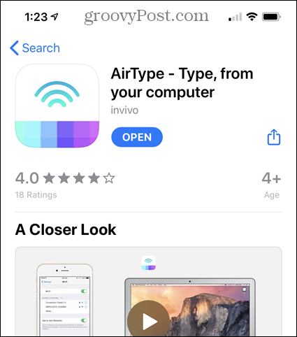 AirType App Store'is