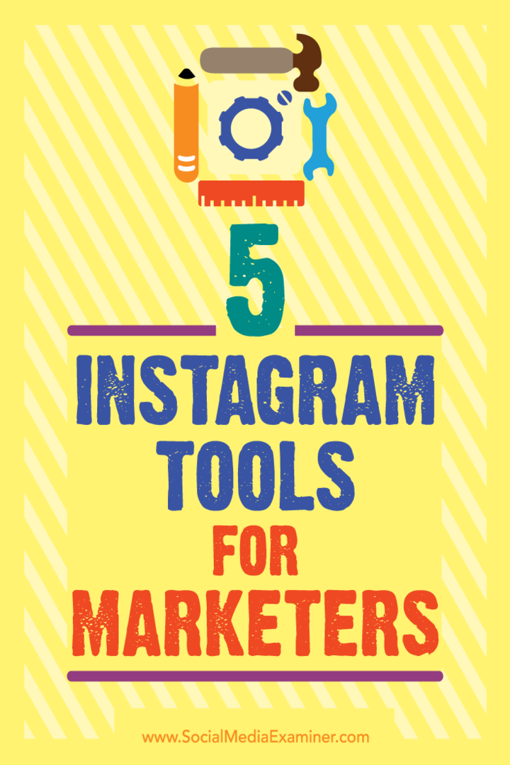 Ashley Baxteri 5 Instagrami tööriista turundajatele sotsiaalmeedia eksamineerija juures.