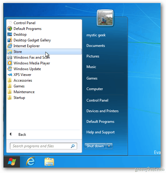 Start-menüü Windows 8