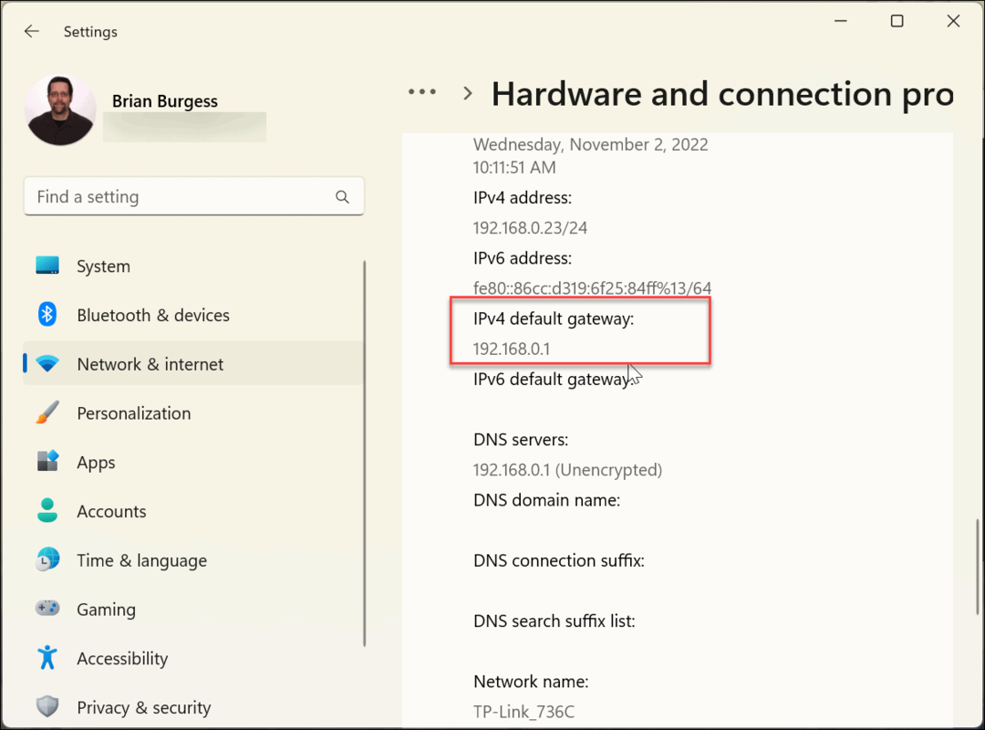 Leidke oma ruuteri IP-aadress opsüsteemis Windows 11