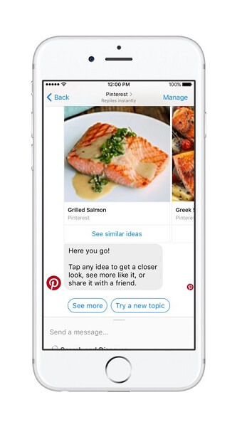 Pinteresti bot toob Pinteresti otsingu ja soovitused Messengerisse.