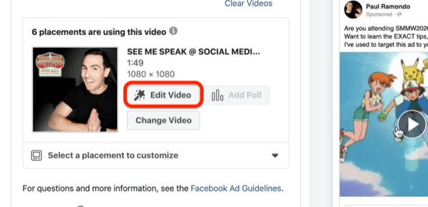 Redigeeri videot Facebooki videoreklaami jaoks