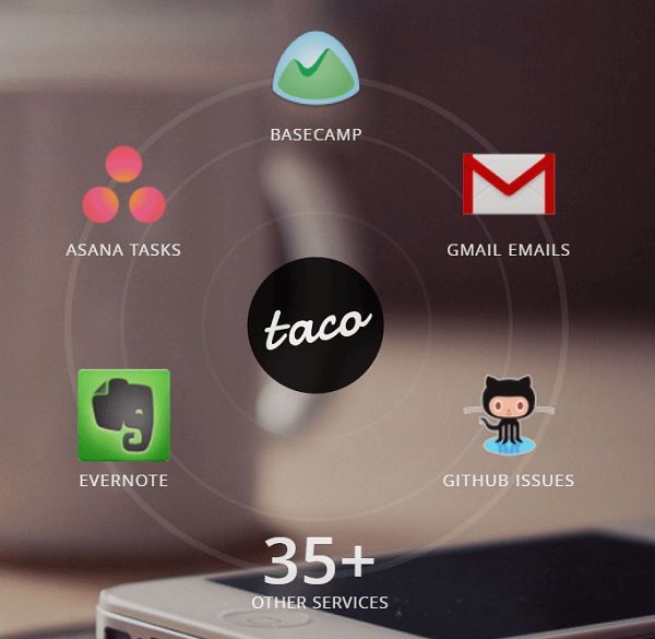 Ühendage kõik oma teenused rakendusega Taco.