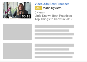 YouTube'i reklaamikampaania seadistamine, 6. samm, valige YouTube'i reklaamivorming, näide TrueView discovery reklaamidest