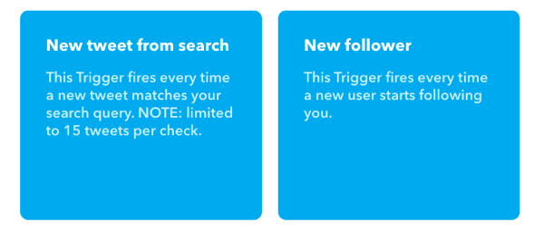 Valige oma IFTTT-apleti käivitamiseks uus otsingu otsimine.