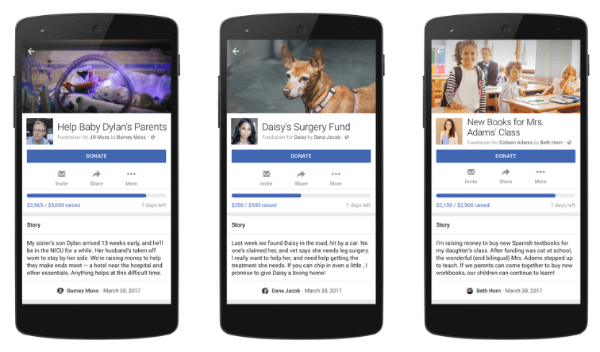 Facebook laiendab heategevuslike annetamisvahendeid isiklikele kasutajatele ja Facebook Live'i.