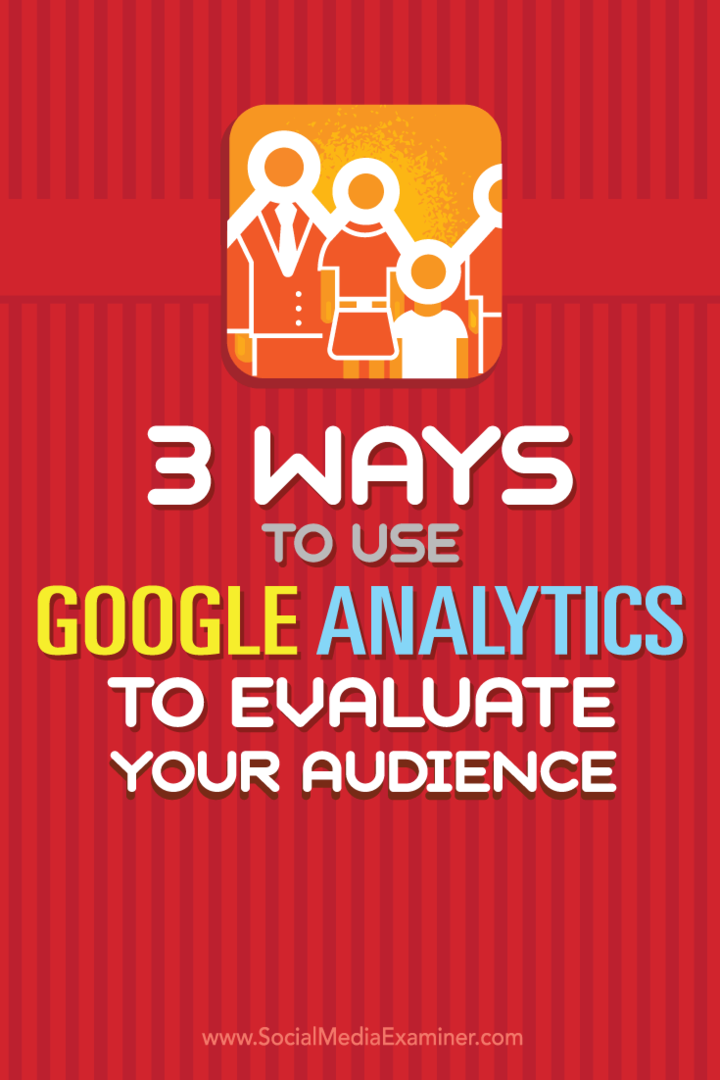 3 viisi Google Analyticsi kasutamiseks oma vaatajaskonna hindamiseks: sotsiaalmeedia eksamineerija