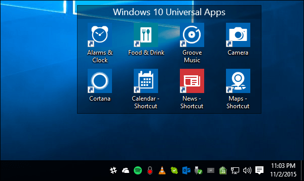 6 Windows 10 universaalse rakenduse otseteed