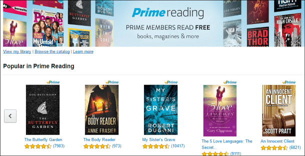 Amazon pakub peamist lugemist: pakub tuhandeid tasuta raamatuid ja ajakirju
