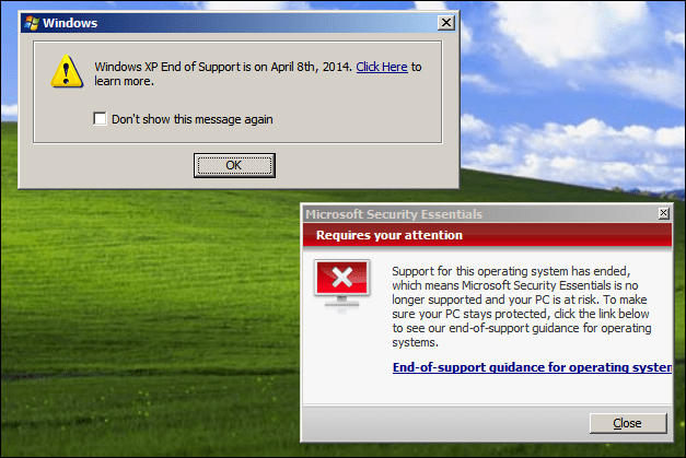 Microsofti XP ajakohastatud turvafunktsioonide värskendamine piiratud aja jooksul