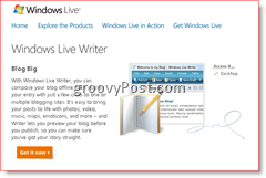 Windows Live Writeri 2008 allalaadimisleht