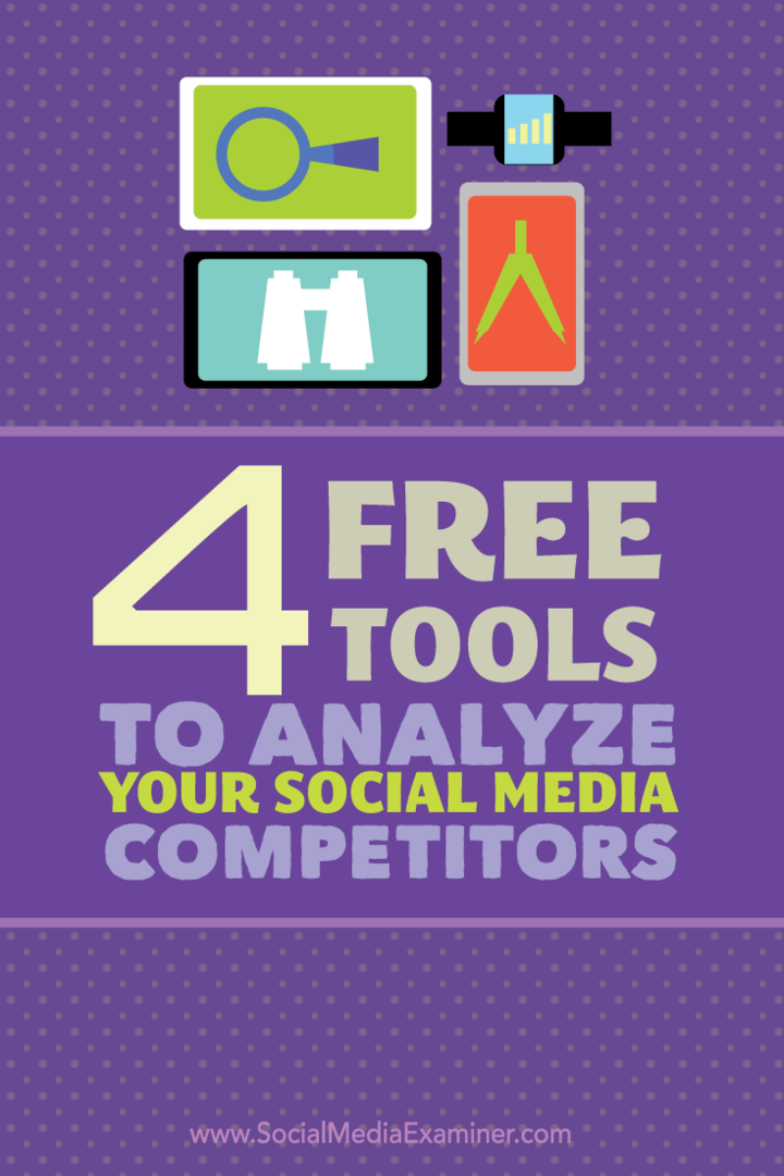 4 tasuta tööriista oma sotsiaalmeedia konkurentide analüüsimiseks: sotsiaalmeedia eksamineerija