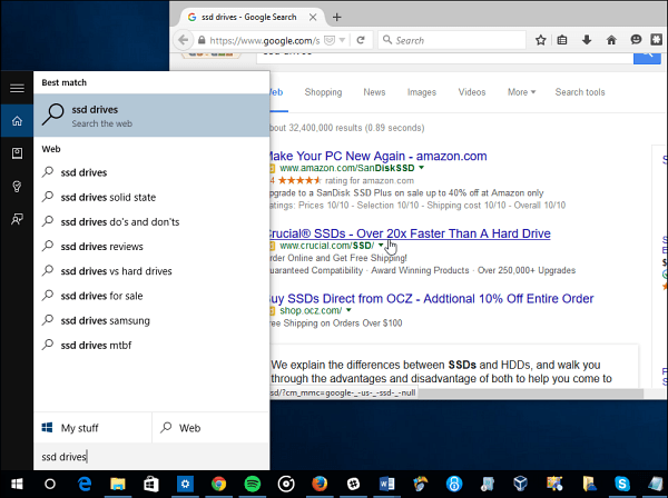 Tehke Cortana otsimiseks Windows 10-st Bingi asemel Google
