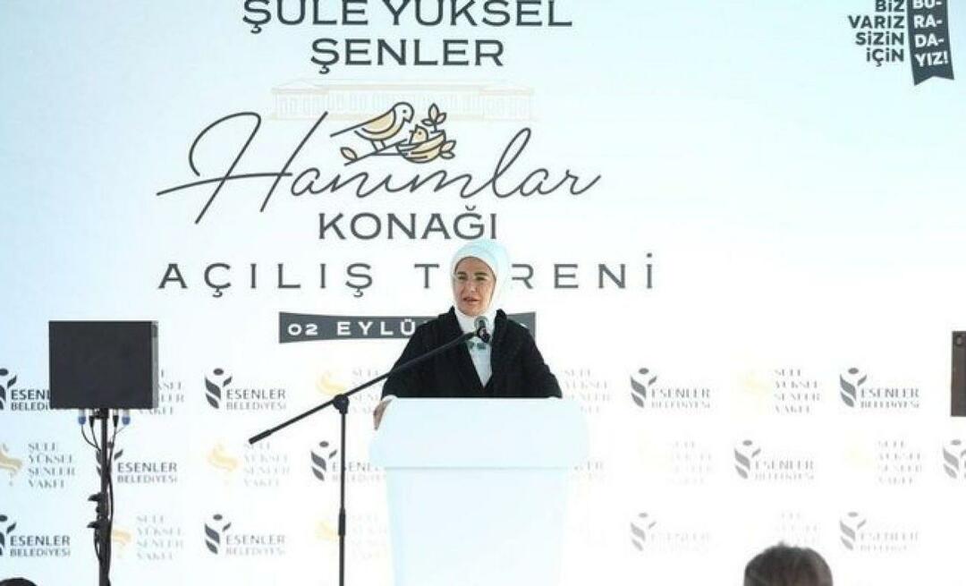 Emine Erdoğan osales Şule Yüksel Şenleri häärberi avamisel