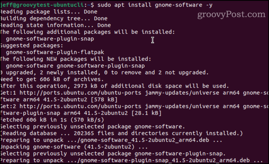 apt install gnome tarkvara