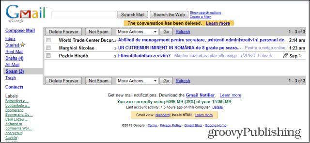 Gmaili vanas stiilis html