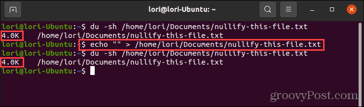 Käsu echo kasutamine tühjade jutumärkidega Linuxis