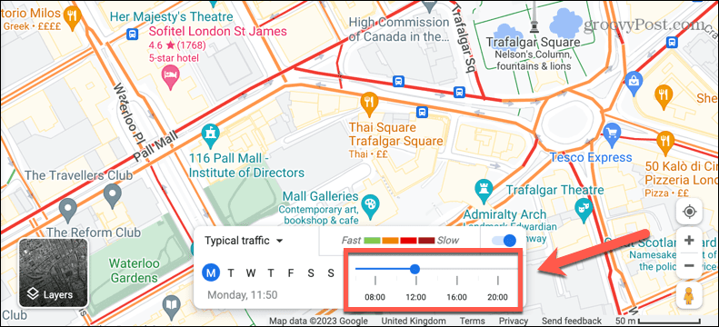 google mapsi tüüpiline liiklusaeg