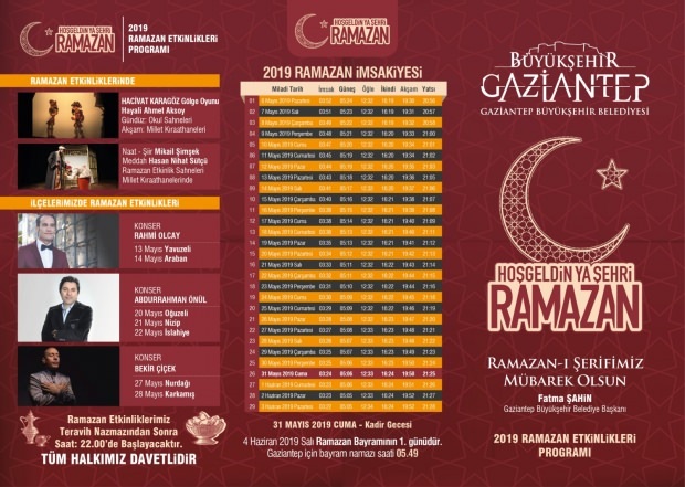 Mis toimub 2019. aastal Gaziantepi valla Ramadani üritustel?