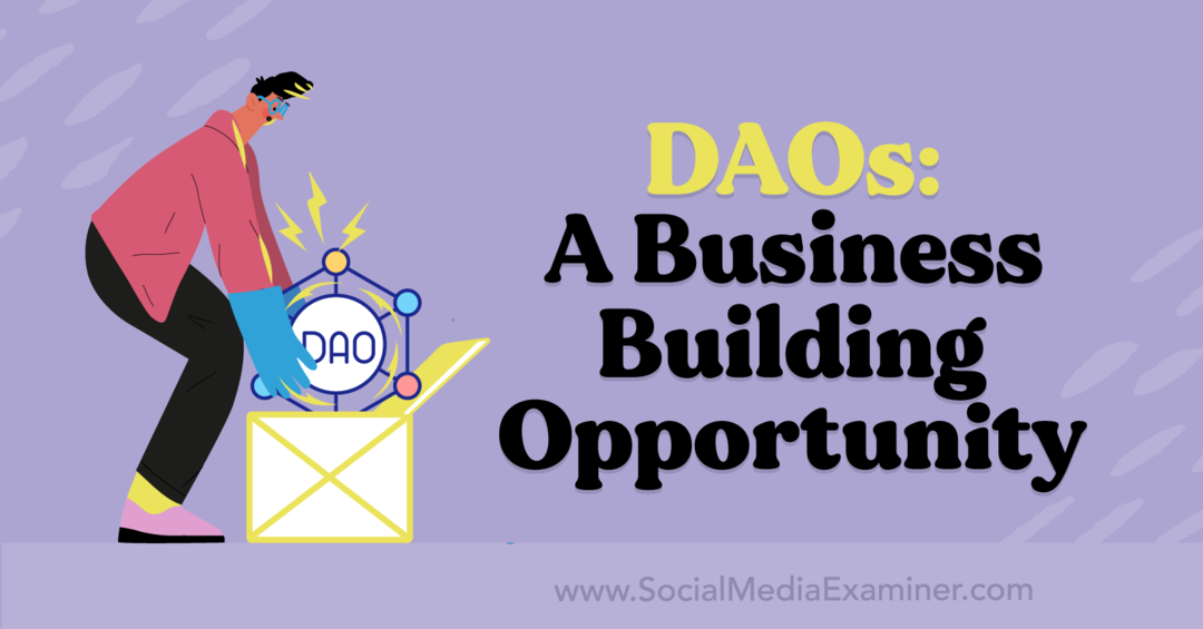 DAO-d: äritegevuse loomise võimalus-sotsiaalmeedia uurija