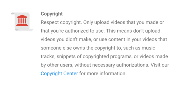 YouTube'i autoriõiguste eeskirjad on selgelt sätestatud.