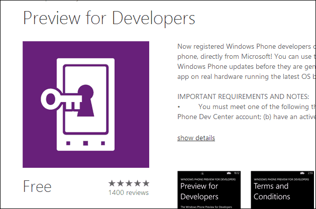 Kuidas saada Windows Phone 8.1 värskendusi varakult arendajatele mõeldud eelvaate abil