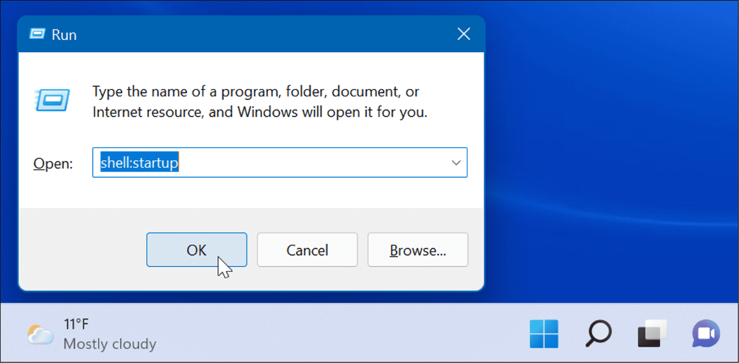 shell-startup käivitage rakendused Windows 11 käivitamise ajal