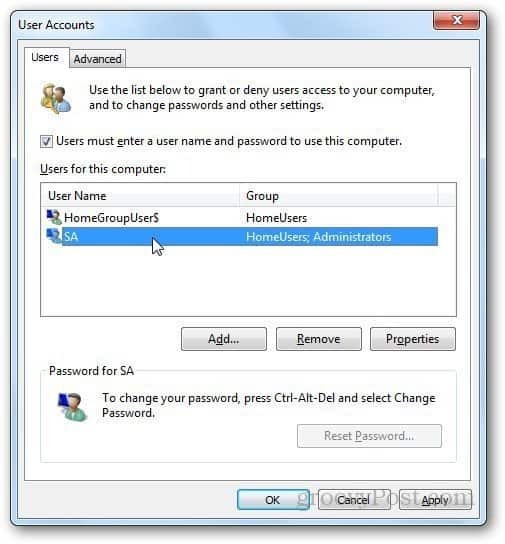 Kuidas Windows 7-s automaatselt sisse logida