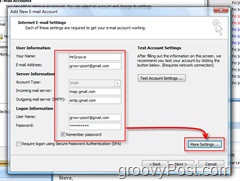 Seadistage Outlook 2007 GMAIL IMAP-konto jaoks