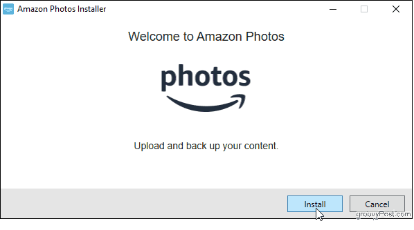 Installige töölauarakendus Amazon Photos