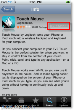 installige iPhone'i puutetundlik hiir logitech