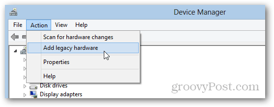Microsofti Windowsi tagasiulatuva adapteri järkjärguline installimine Windowsi 8 jaoks