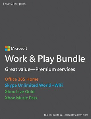 Microsofti tellimusteenuste töö- ja mängupakett 199 dollarit