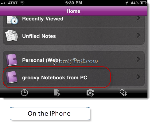 Onenote iphone-i rakendus