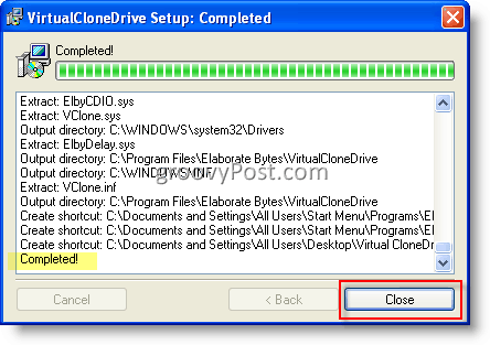 Ühendage ISO-pilt, kasutades VirtualClone Drive'i
