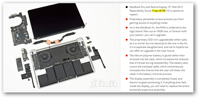 2012 MacBook Pro'i on veel kõige keerulisem parandada