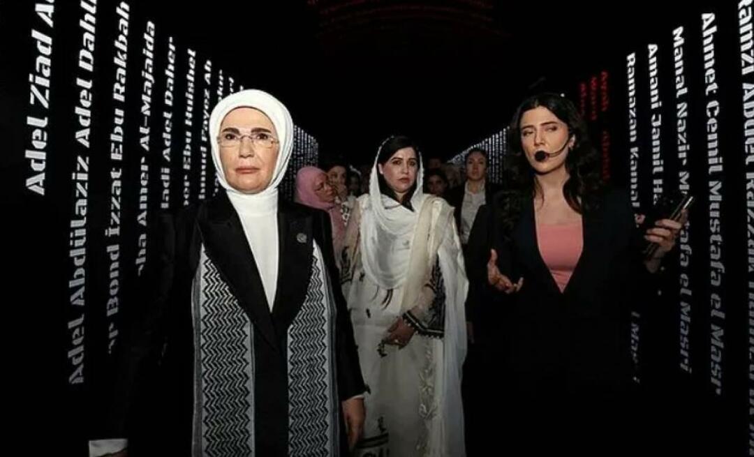 Esimene leedi Erdoğan külastas koos juhtide naistega näitust "Gaza: vastupanu inimkonnale"!
