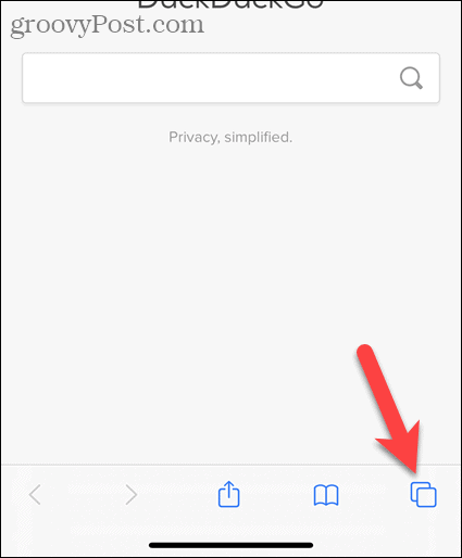 Puudutage iOS-i Safaris vahekaardinuppu