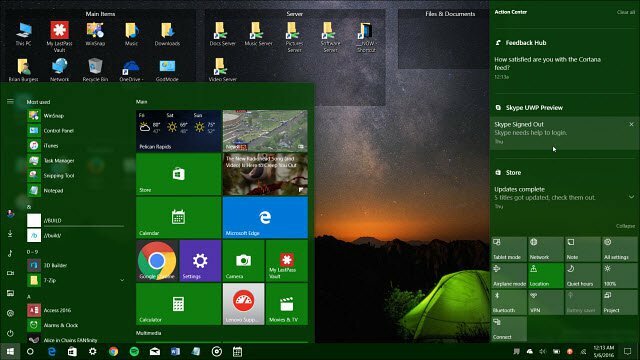 Windows 10 pimedas režiimis aastapäeva värskendus